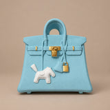 Mini sac diffuseur de parfum voiture bleu ciel