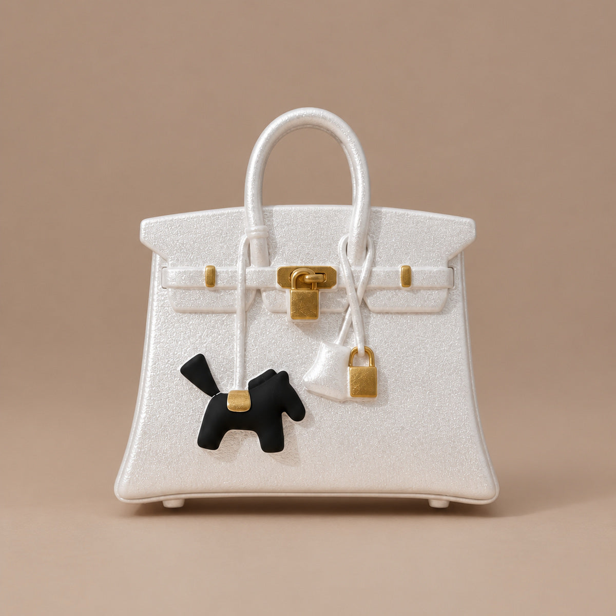 Mini sac diffuseur de parfum voiture blanc nacré
